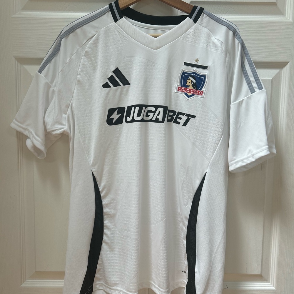 Adidas Colo Colo (Chile) 100 year anniversary jersey- white. NWT